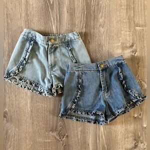 NEW SweetHoney Ruffle Denim Shorts Bundle (2)